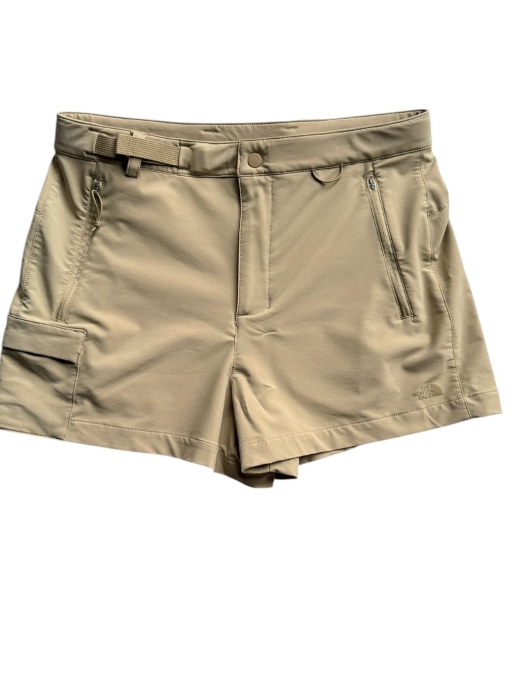The North Face Bridgeway‎ Shorts Khaki Stretch Trail Hiking FlashDry-XD Sz 10
